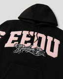 Geedup Team Logo Script Hoodie 'Black/Dusty Pink'