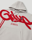 Geedup Handstyle Hoodie 'Grey red'