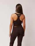 LEVATE ALLURE RIRI ASYMMETRICAL TANK - ESPRESSO