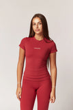 LEVATE STAPLE T SHIRT - CHERRY RED