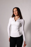 LEVATE CORE QUARTER ZIP BODY TOP - WHITE