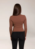 LEVATE STAPLE LONG SLEEVE - COFFEE