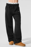 ALO Accolade Straight Leg Sweatpant - BLACK