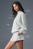 ALO Accolade 1/4 Zip Pullover - Heather Grey