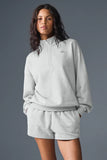 ALO Accolade 1/4 Zip Pullover - Heather Grey