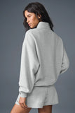 ALO Accolade 1/4 Zip Pullover - Heather Grey