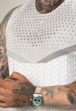 RON RAPTOR “AIR TECH” SINGLET - WHITE REFLECTIVE LOGO