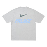 Palace x Nike Front Swoosh T-Shirt 'Grey Marl'