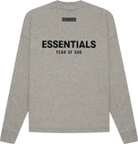 Fear Of God Essentials Long Sleeve Tee 'Dark Oatmeal'