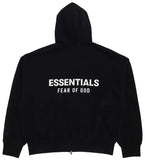 Essentials Fear of God Classic Full Zip-Up Hoodie 'Jet Black'