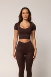 Levate Core Chloe Crop 'Espresso'