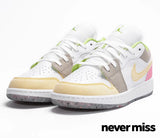 GS Nike Air Jordan 1 Low SE 'Pastel Grind Vivid Green'