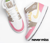 GS Nike Air Jordan 1 Mid 'Pastel Grind Vivid Green'