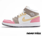 GS Nike Air Jordan 1 Mid 'Pastel Grind Vivid Green'