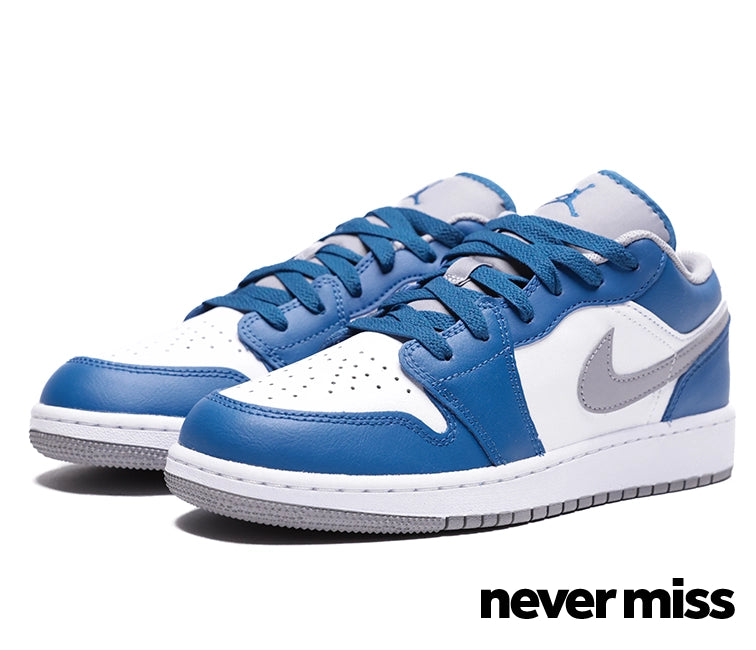 GS Nike Air Jordan 1 Low True Blue never miss