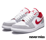 Men's Nike Air Jordan 1 Low SE 'Light Smoke Grey Gym Red'