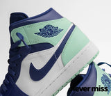 Men's Nike Air Jordan 1 Mid 'Mystic Navy Mint Foam'