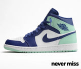 Men's Nike Air Jordan 1 Mid 'Mystic Navy Mint Foam'